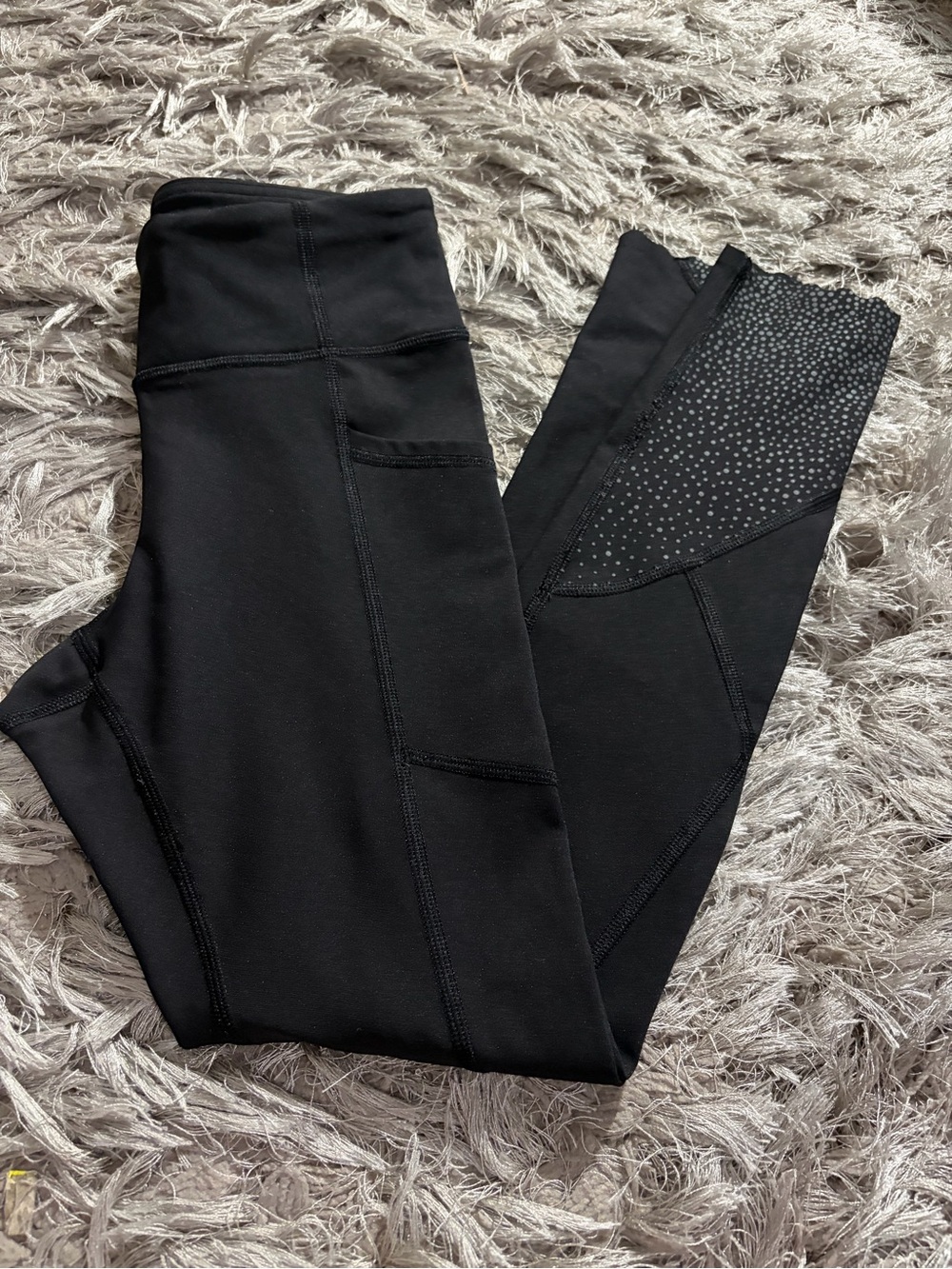 lululemon athletica Black High-Rise Jeggings with Dotted Ankle Panels